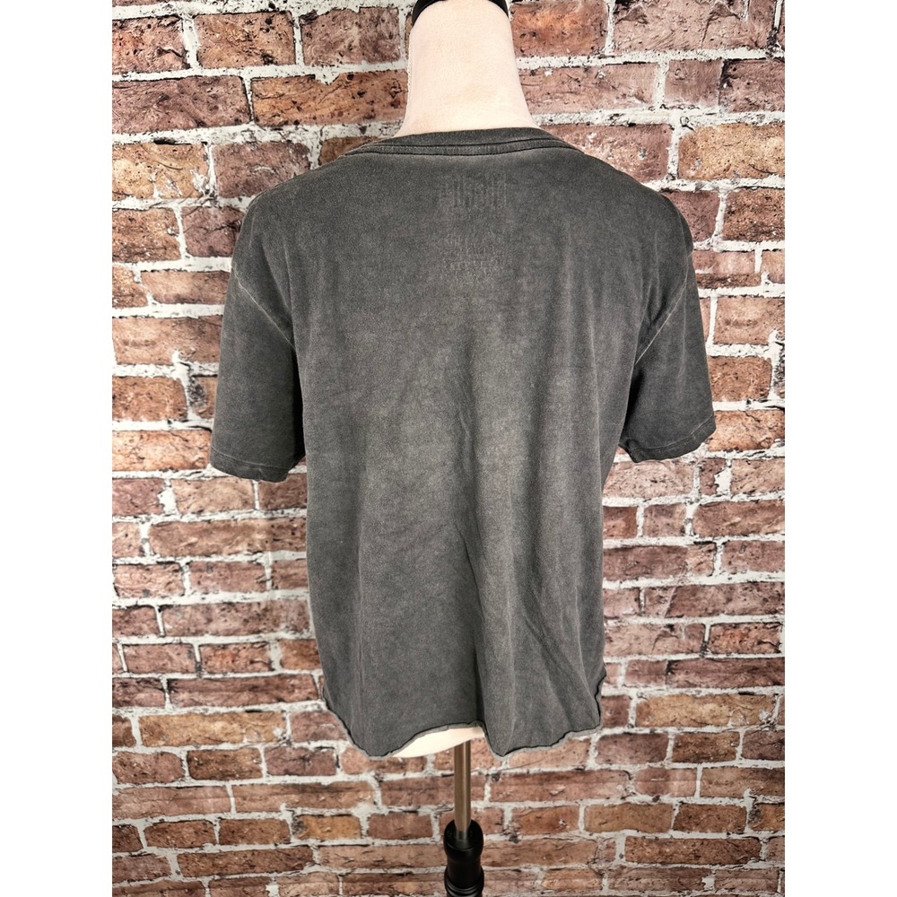 Isaac Morris God Bless America Graphic Tee Charcoal Mineral Wash Large L - Picture 6 of 9